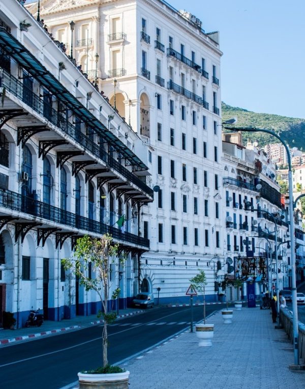 A vertical shot of Bejaia street in Algeria